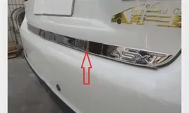 Хром накладка на кромку багажника Mitsubishi ASX 2010-2013, с лого, нержавейка