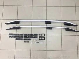 Рейлинги на крышу продольные серебро (Can Otomotiv) с резиночками для Mitsubishi ASX 2010-