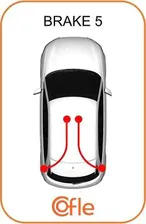 Трос ручника (тросик ручного тормоза) Cofle задний левый для Mitsubishi ASX I 2010-2024. Артикул 92.17.2299