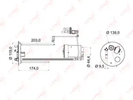 LF969M, Фильтр топливный MITSUBISHI ASX 2.0 10-, OUTLANDER II 2.0-2.4 09-, 3.0 06-,