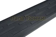Пороги алюминиевые "Premium Black" 1700 черные Slitkoff для Mitsubishi ASX 2014-
