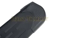 Пороги алюминиевые "Premium Black" 1700 черные Slitkoff для Mitsubishi ASX 2014-