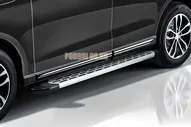Пороги алюминиевые "Premium Silver" 1700 серебристые Slitkoff для Mitsubishi ASX 2014-