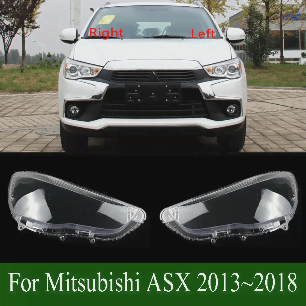 Для Mitsubishi ASX 2013 ~ 2018 Передняя Фара из оргстекла, Прозрачный Абажур, Корпус Лампы, Маски, Крышка фары, Объектив