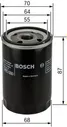 Масляный фильтр Bosch для Mitsubishi ASX I 2010-2024. Артикул 0 986 452 041