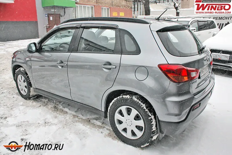 Рейлинги OEM-style на Mitsubishi ASX 2010+/2013+/2018+ | черные-0