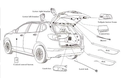 Электропривод багажной двери Kaimiao GAGM0149 для Mitsubishi ASX (1G) рест.3 2020 -, ASX-3