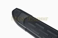Пороги алюминиевые "Premium Black" 1700 черные Slitkoff для Mitsubishi ASX 2014-