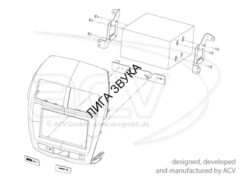 Переходная рамка для магнитолы Mitsubishi ASX ACV 381200-11