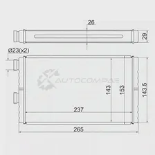Радиатор печки, теплообменник MITSUBISHI LANCER X 07-/OUTLANDER 07-/ASX 10 SAT 1422800053 K7O 28 STMBW53950