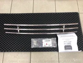 Декоративный элемент воздухозаборника бампера d16 мм (1 элемент из 3 трубочек) чёрные заглушки для Mitsubishi ASX 2010-