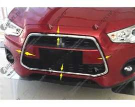 Хром окантовка решетки радиатора Mitsubishi ASX 2013-2016