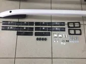 Рейлинги на крышу продольные серебро (Can Otomotiv) с резиночками для Mitsubishi ASX 2010-