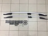 Рейлинги на крышу продольные серебро (Can Otomotiv) с резиночками для Mitsubishi ASX 2010-