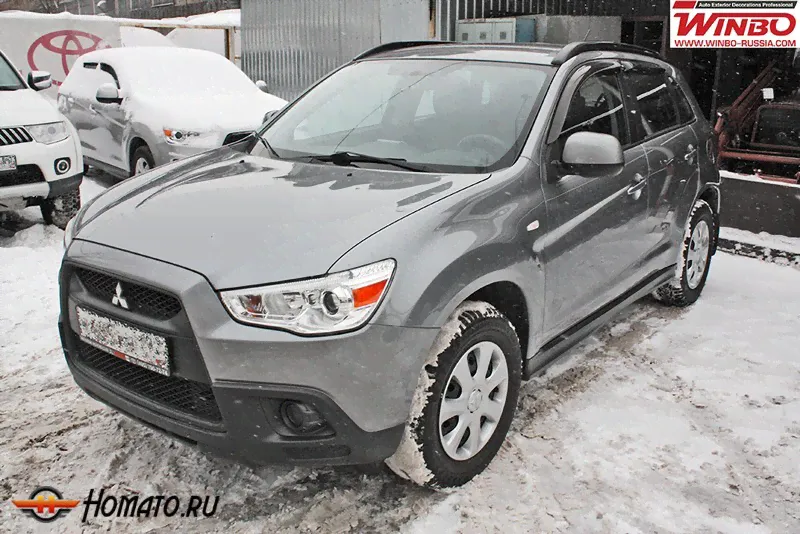Рейлинги OEM-style на Mitsubishi ASX 2010+/2013+/2018+ | черные-1