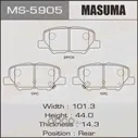 Колодки задние MITSUBISHI ASX MASUMA